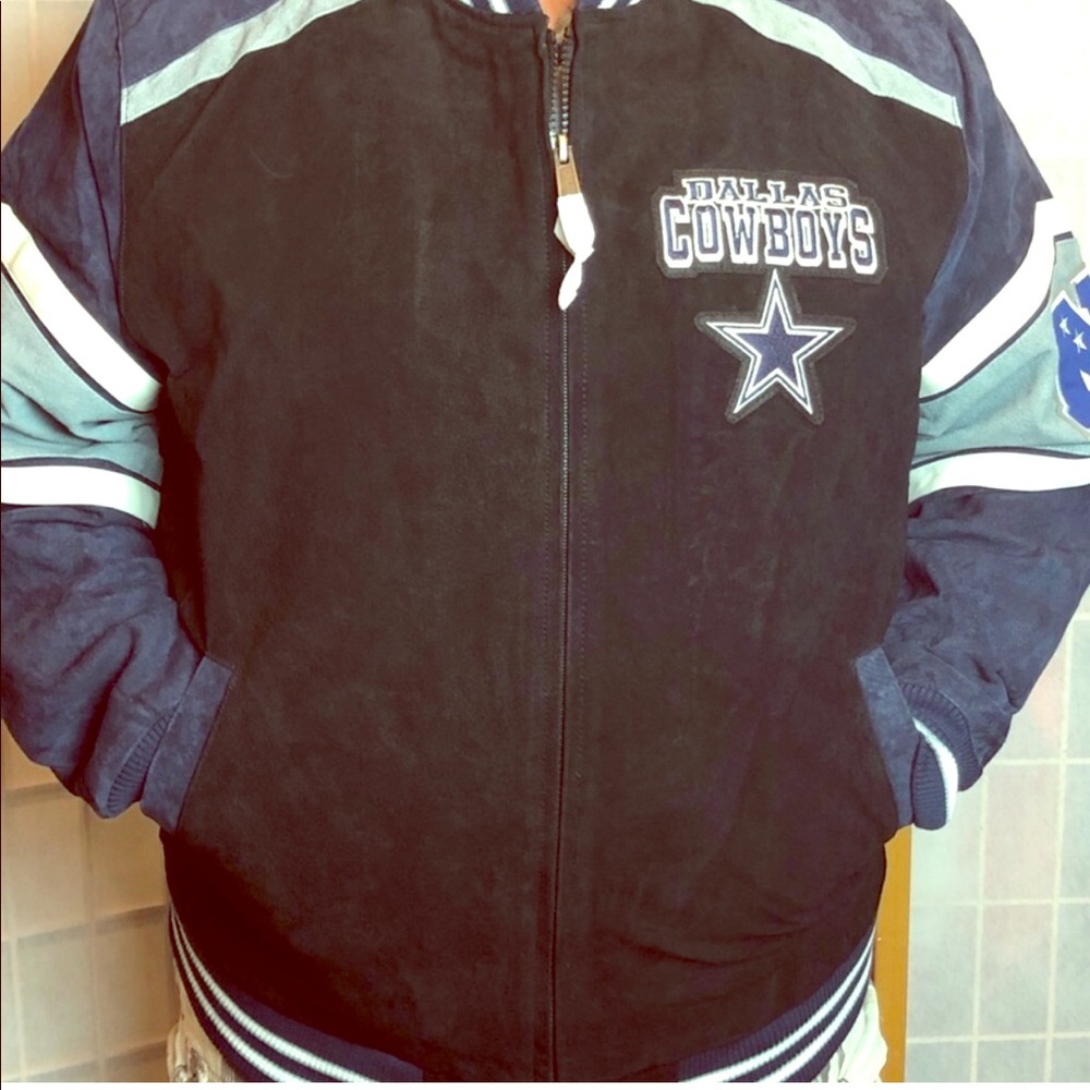 NWT suede black & blue Dallas Cowboys Jacket XXL